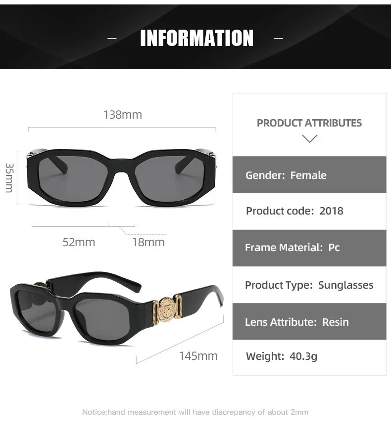 LONSY Fashion Square Sunglasses Woman Brand Design Black Gradient Sun Glasses Female Big Frame Retro Vintage Oculos De Sol UV400