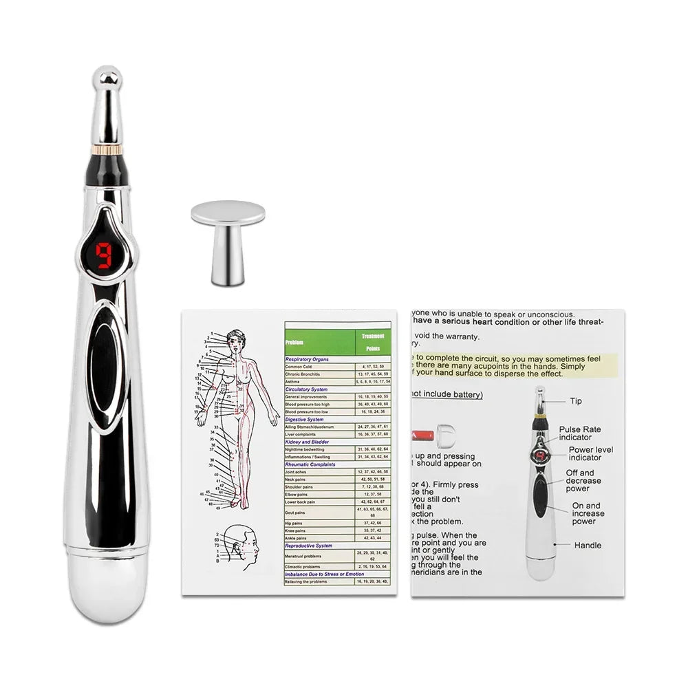 3/5-in-1 Massage Acupuncture Pen Electronic Acupuncture Point Pen Laser Meridian Energy Pulse Massage Pen MultiFunction Massager