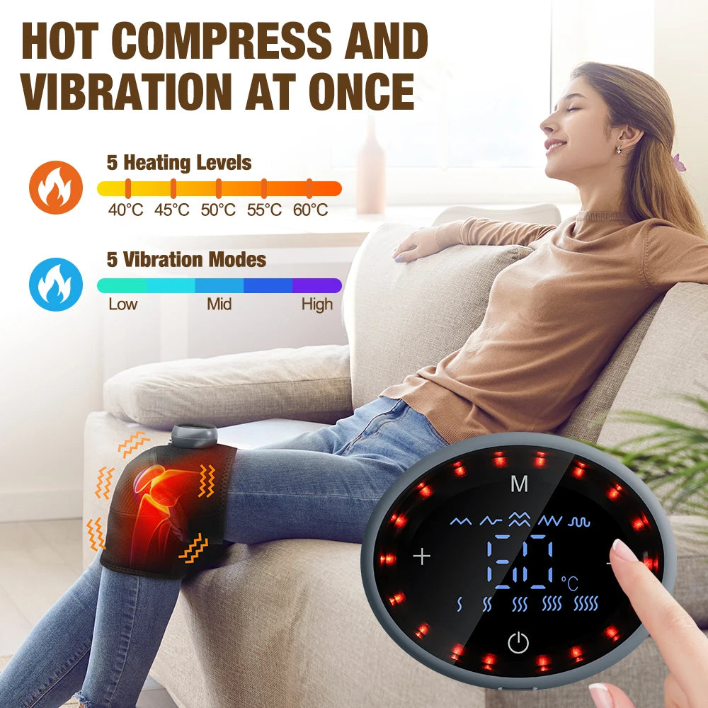 5-gear Electric Heating Knee Protection Massage Warm Compress Joint Protection Neck Shoulder Knee Vibration Pressing Intelligent