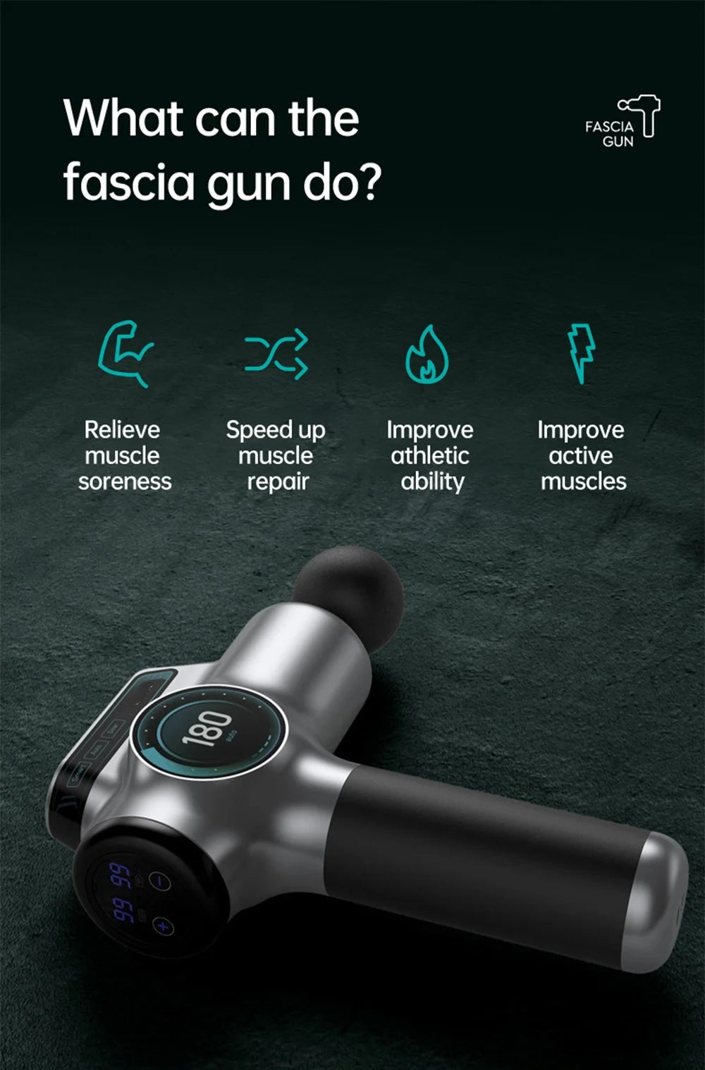 99 Speed Professional Muscle Massage Gun Massager Massager for Neck and Back Massage Instrument Dropshipping Fitness Equipment