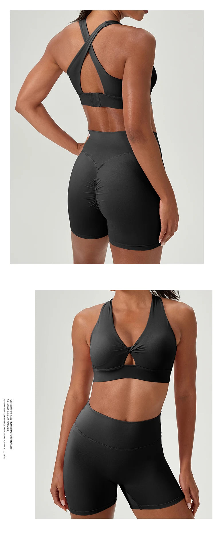 2 Pieces Women Yoga Set High Waist Elastic Running Shorts Bra Tops Gym Suit Summer Running Fitness Workout Clothes