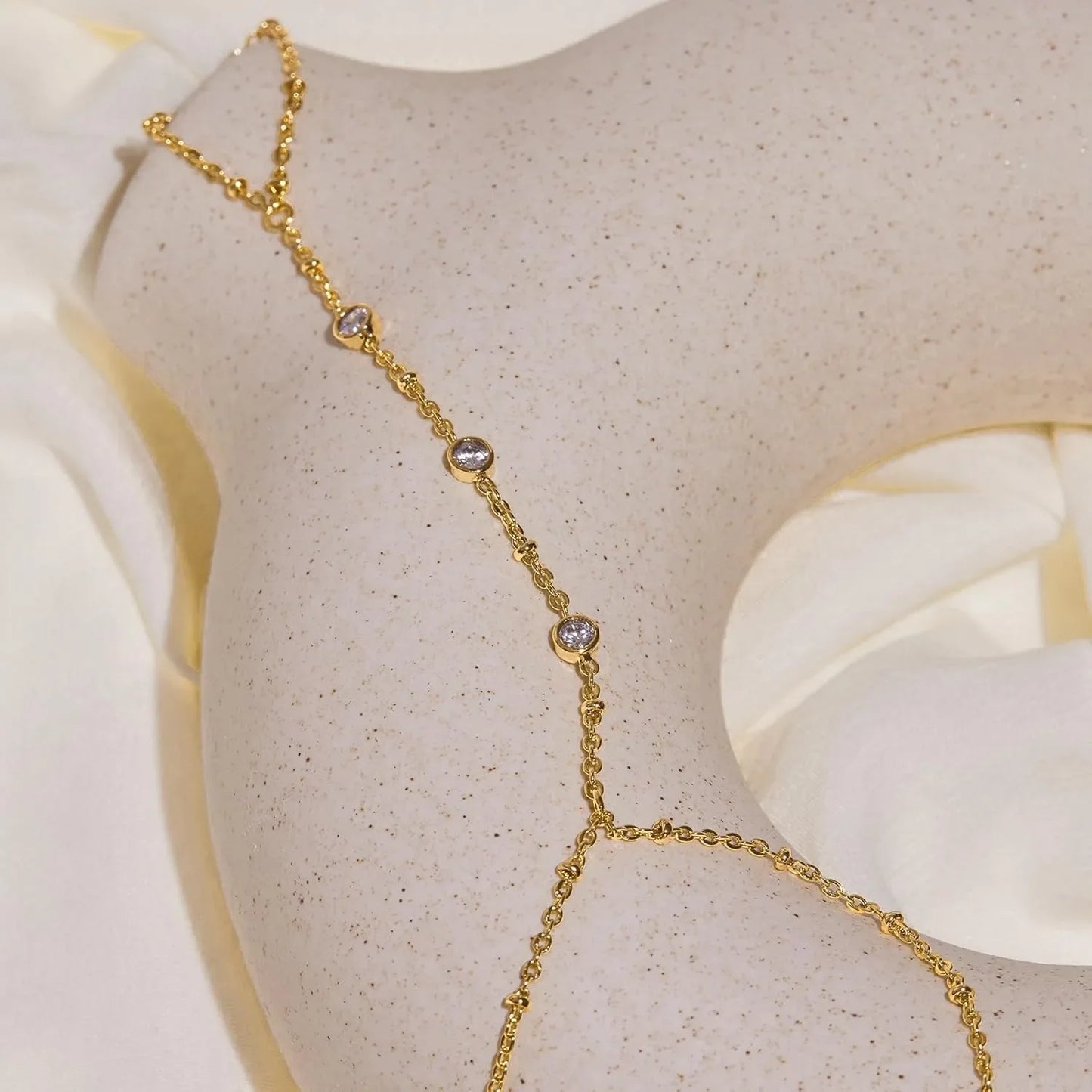 Gold Hand Chain for Women Gold Plated Bracelets for Women Silver Bracelets Hand Chain, Silver Jewelry Gifts for Women Christmas