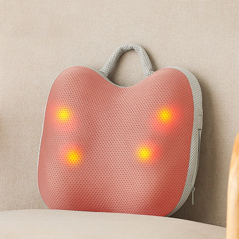 Massage cushion massager, waist and back kneading massager, full body usable, hot compress massage backrest