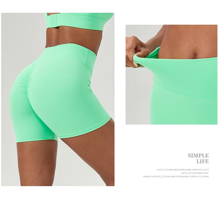 2 Pieces Women Yoga Set High Waist Elastic Running Shorts Bra Tops Gym Suit Summer Running Fitness Workout Clothes