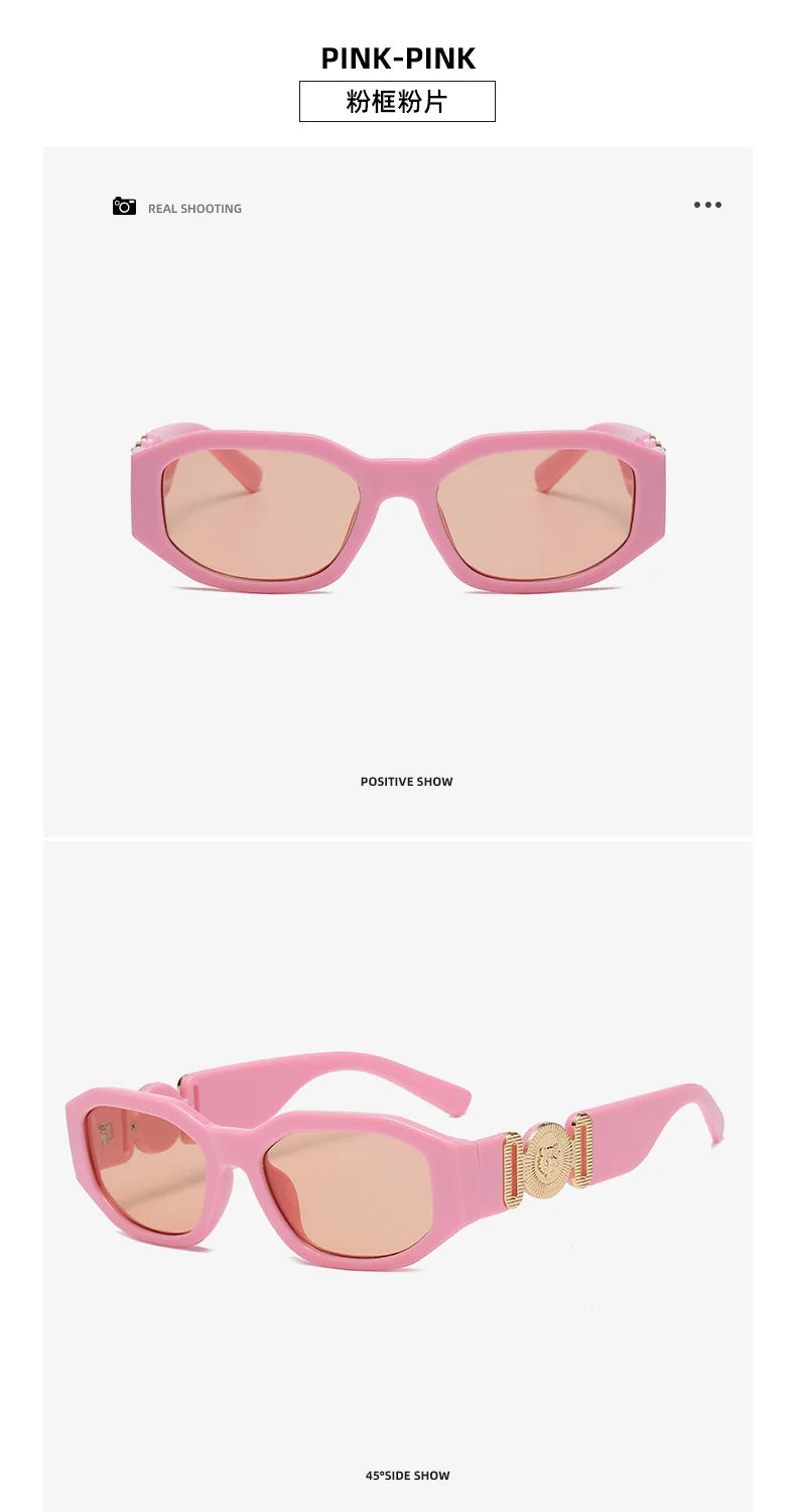 LONSY Fashion Square Sunglasses Woman Brand Design Black Gradient Sun Glasses Female Big Frame Retro Vintage Oculos De Sol UV400