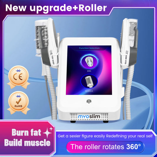 New Myoslim Desktop RF Body Shaping Machine Pro Roller Massage Magnetic Slimming EMS Fat Reduction Weight Loss White Equipment