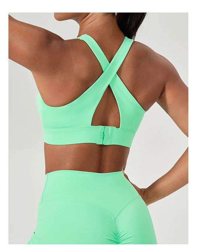 2 Pieces Women Yoga Set High Waist Elastic Running Shorts Bra Tops Gym Suit Summer Running Fitness Workout Clothes