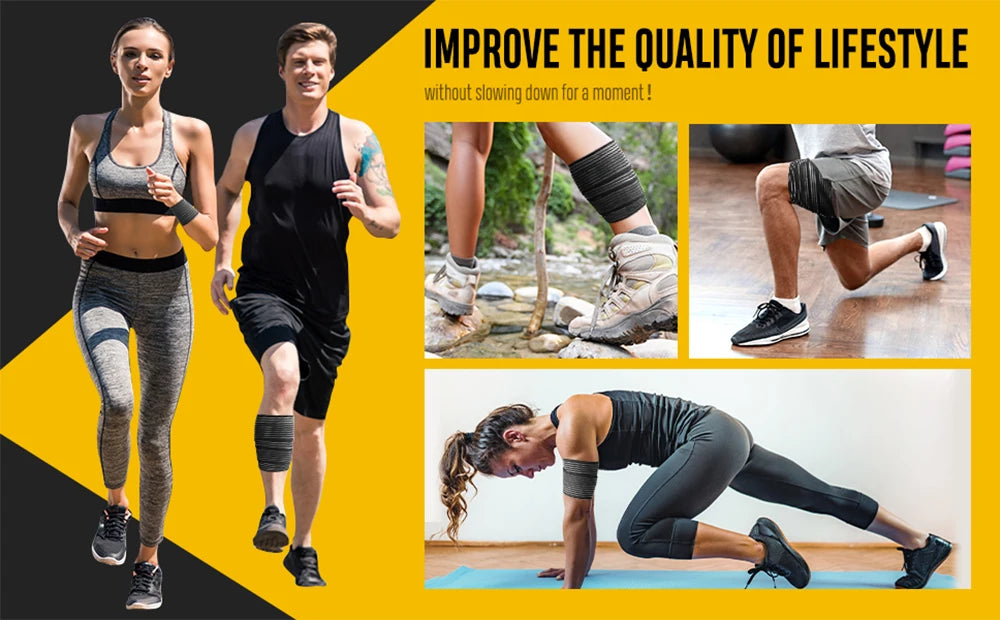 TIKE Elastic Breathable Wrap Ankle Support Brace Compression Knee Elbow Wrist Ankle Hand Support Wrap Gym Sports Bandage Strap