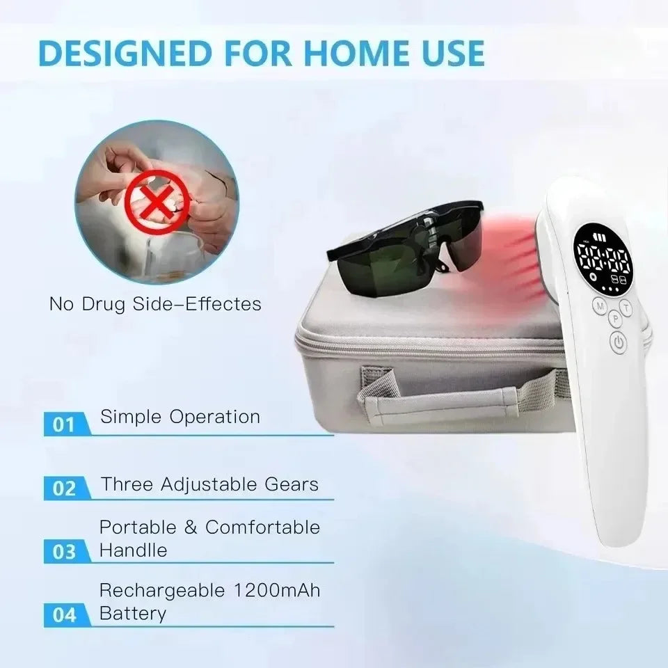 Medical Grade Near Infrared Laser Therapy Device Fast Wound Healing,Anti-Inflammation Nerve Regeneration Physiotherapy Equipment