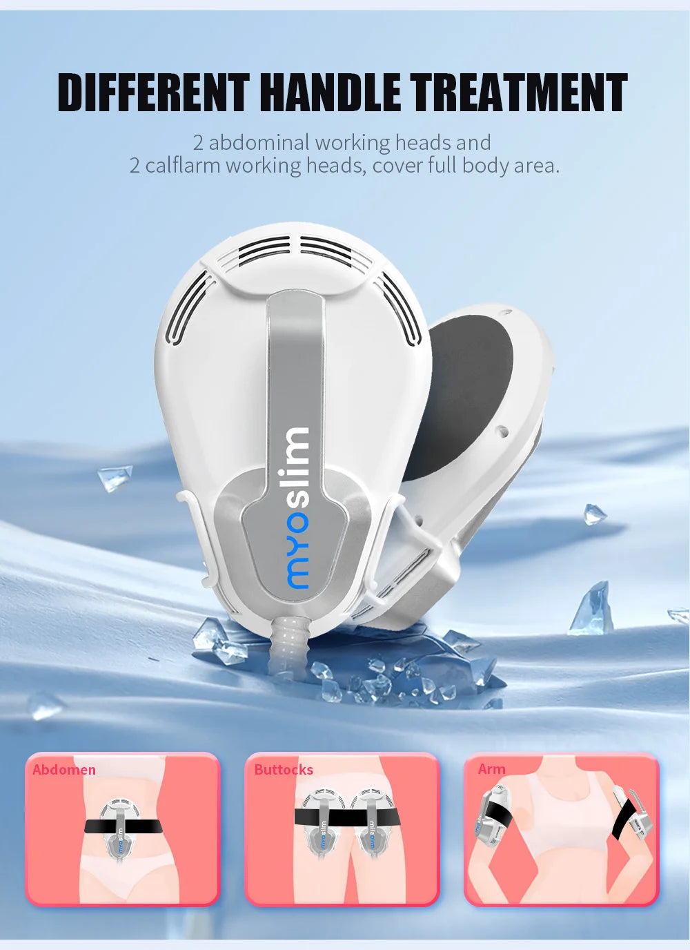 New Myoslim Desktop RF Body Shaping Machine Pro Roller Massage Magnetic Slimming EMS Fat Reduction Weight Loss White Equipment