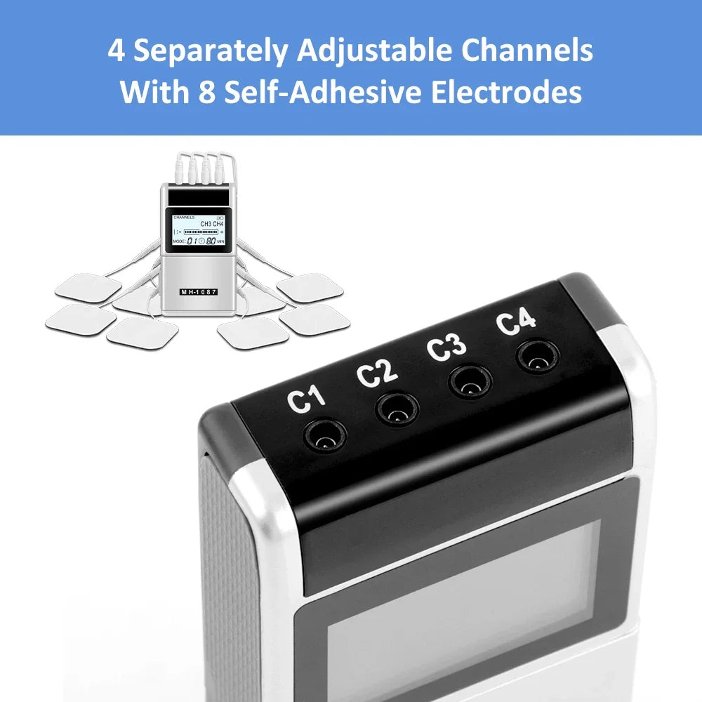 TENS Physiotherapy Pulse Back Neck Body Massager Machine Rechargeable EMS Massage Needle Therpy Muscle Stimulator Pain Relief