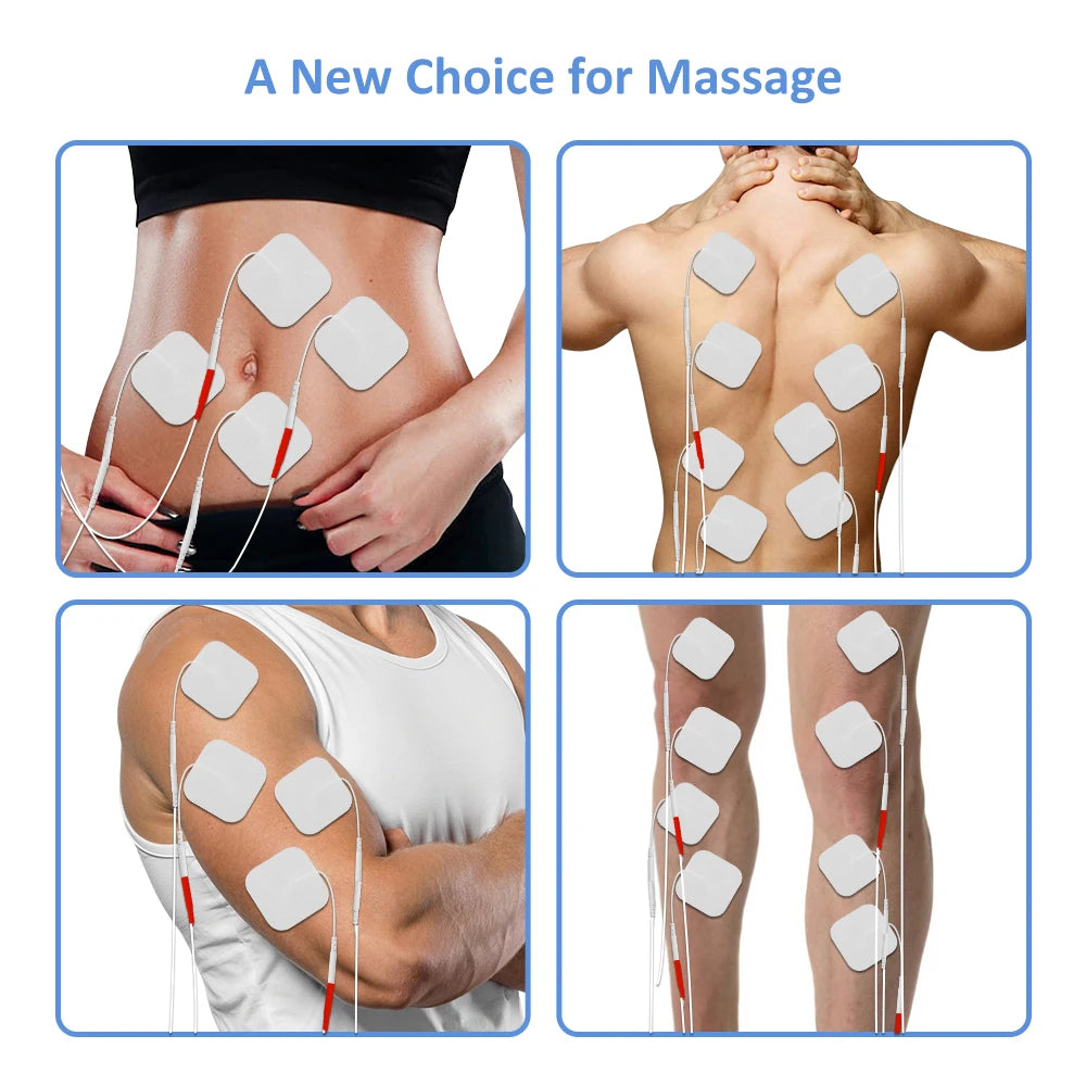 TENS Physiotherapy Pulse Back Neck Body Massager Machine Rechargeable EMS Massage Needle Therpy Muscle Stimulator Pain Relief