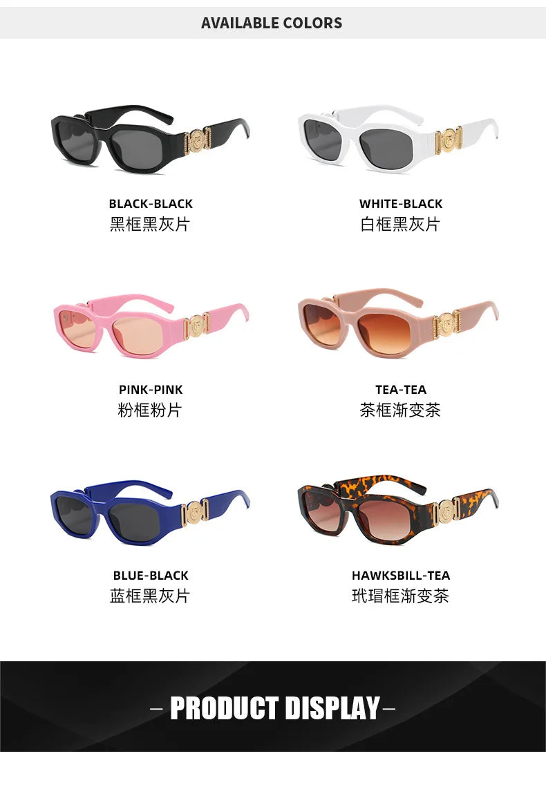 LONSY Fashion Square Sunglasses Woman Brand Design Black Gradient Sun Glasses Female Big Frame Retro Vintage Oculos De Sol UV400