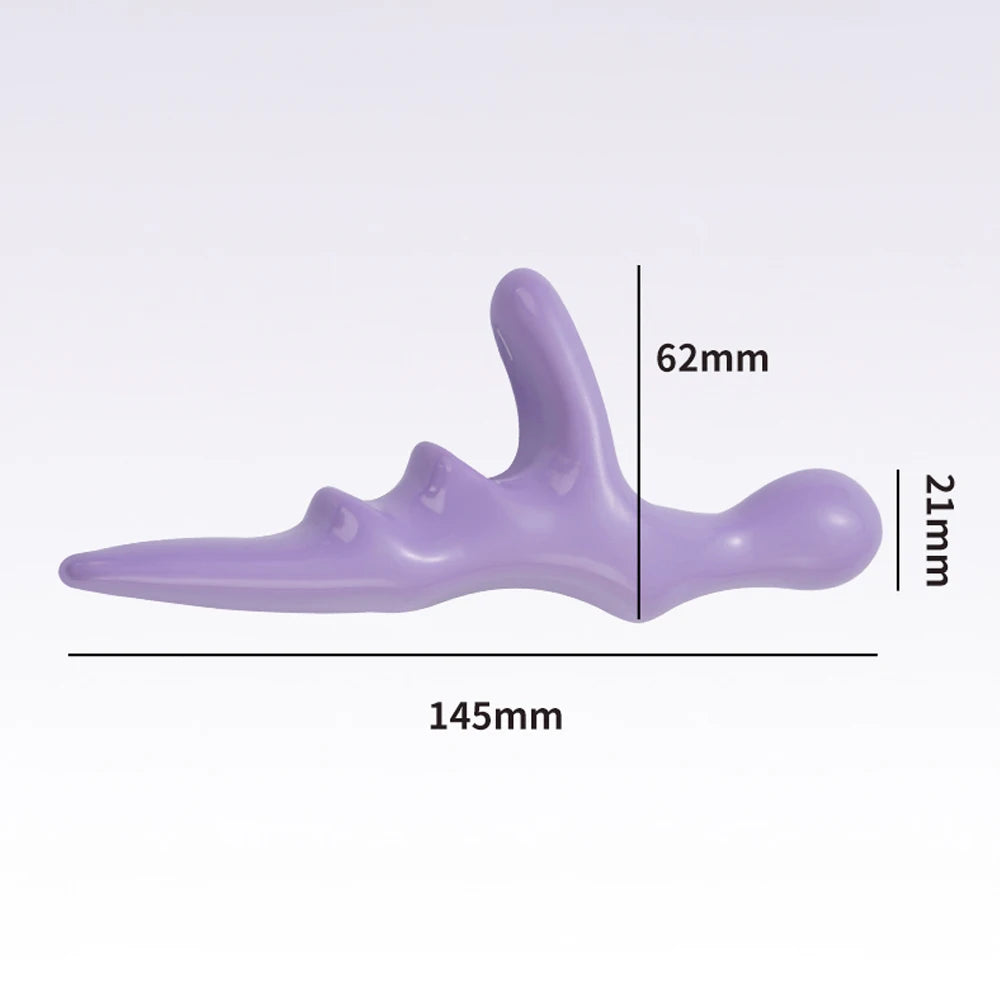 Pink T-shaped Massager with Purple Pressure Press Trigger Point Manual Physiotherapy Tools Best Full Body Deep Tissue Relaxation