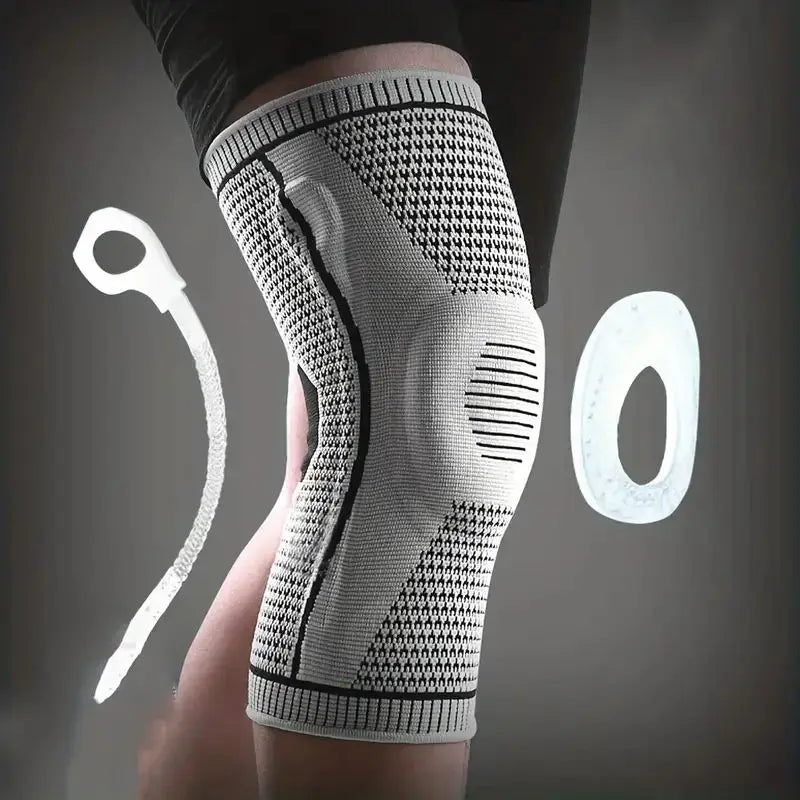 Non-Slip Knee Support Brace with Patella Gel Pad Stabilizers Comfort-Fit Compression Sleeve for Arthritis, Sports