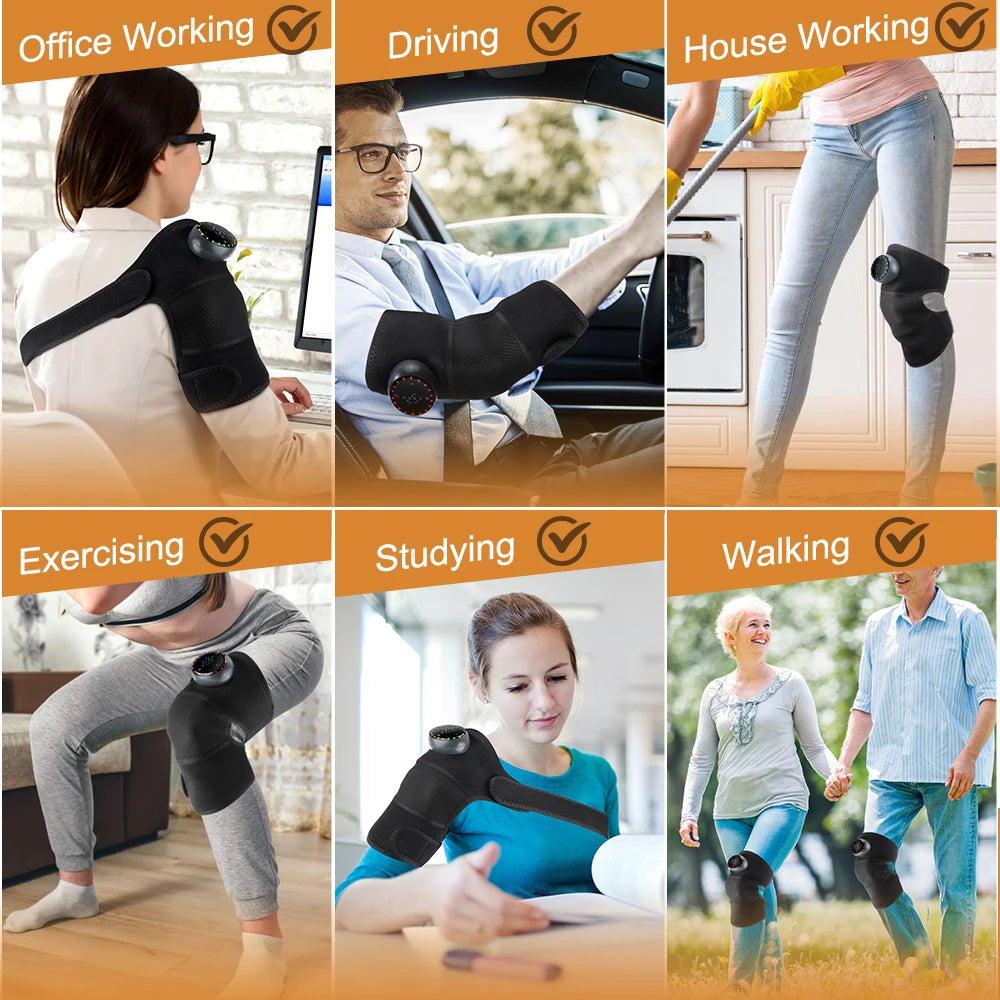 5-gear Electric Heating Knee Protection Massage Warm Compress Joint Protection Neck Shoulder Knee Vibration Pressing Intelligent