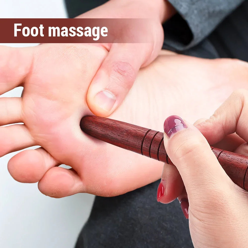 Wooden Foot Spa Physiotherapy Reflexology Thai Foot Massage Massage Stick Tool Meridian Pen Foot Acupoint Massage Tools