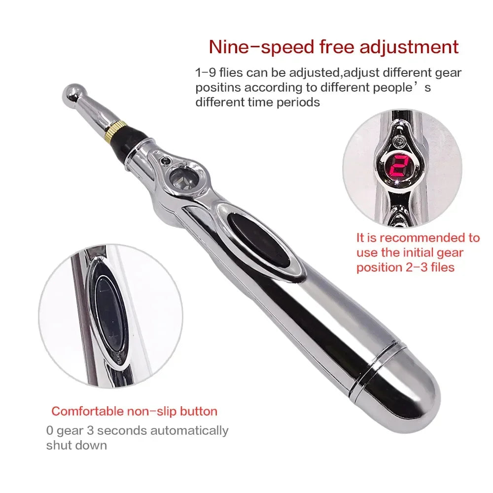 3/5-in-1 Massage Acupuncture Pen Electronic Acupuncture Point Pen Laser Meridian Energy Pulse Massage Pen MultiFunction Massager