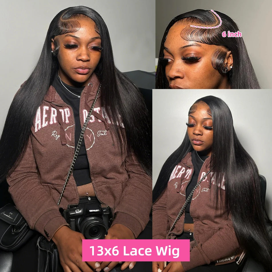Rosabeauty 30 40 Inch Straight Human Hair Wigs Hd Lace Wig 13x6 Human Hair Bone Straight Lace Frontal Human Hair Wigs For Women