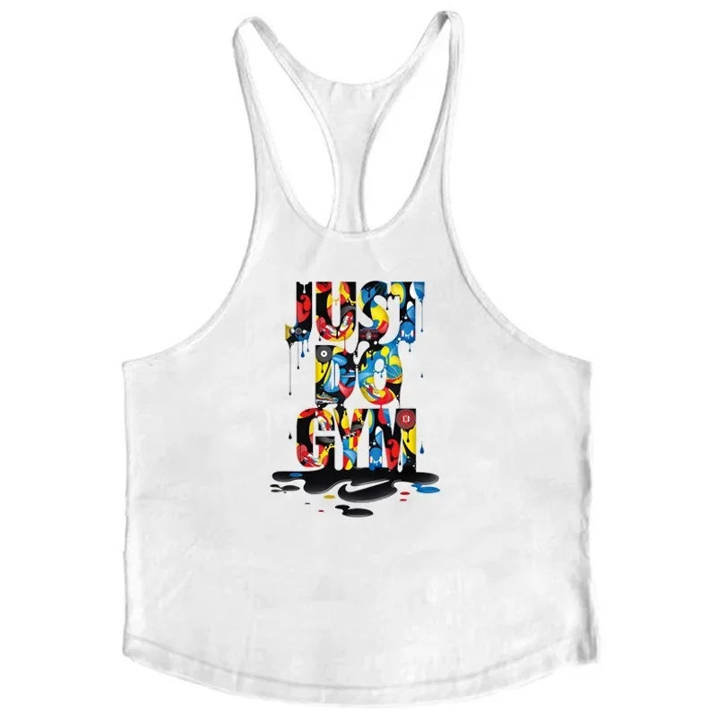 Men's Fashionable Summer Muscle Tank Top Gym Fitness Running Sports T-Shirt Thin Strap Cotton Athleticwear for Men
