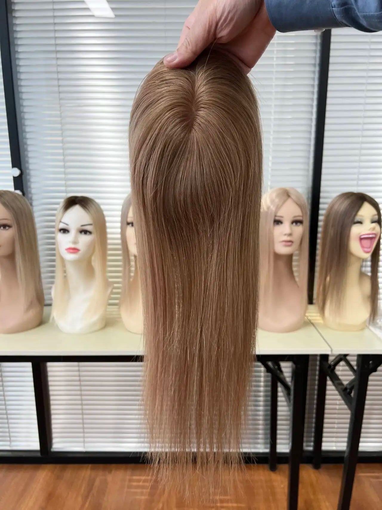 Premium 3x5inch Silk Base Human Hair Toppers 14"-16" Hand-Crocheted 130% Density Breathable Ombre T3-60 100% Realistic Knot-Free