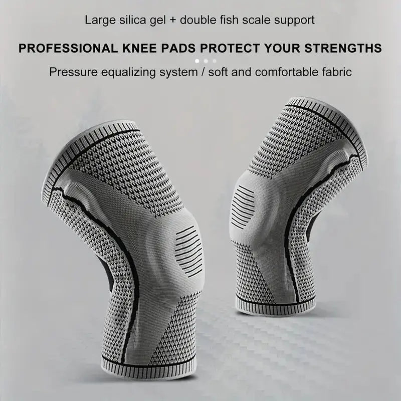 Non-Slip Knee Support Brace with Patella Gel Pad Stabilizers Comfort-Fit Compression Sleeve for Arthritis, Sports