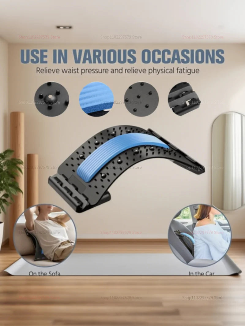 Lumbar Soothing Device Fitness Lumbar Massager Support Relaxation Tool Stretcher for Spine Pain Relief Massageador Equipment