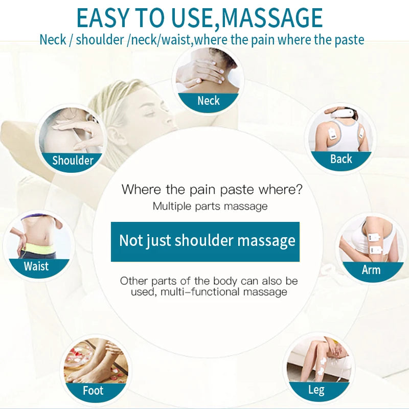 Tens Machine Physiotherapy Electronic Pulse Muscle Stimulator Relax Neck Back Shoulder Hand Pain Relief Electrotherapy