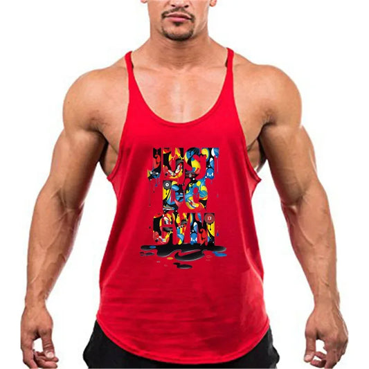 Men's Fashionable Summer Muscle Tank Top Gym Fitness Running Sports T-Shirt Thin Strap Cotton Athleticwear for Men