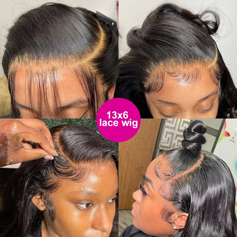 Rosabeauty 30 40 Inch Straight Human Hair Wigs Hd Lace Wig 13x6 Human Hair Bone Straight Lace Frontal Human Hair Wigs For Women