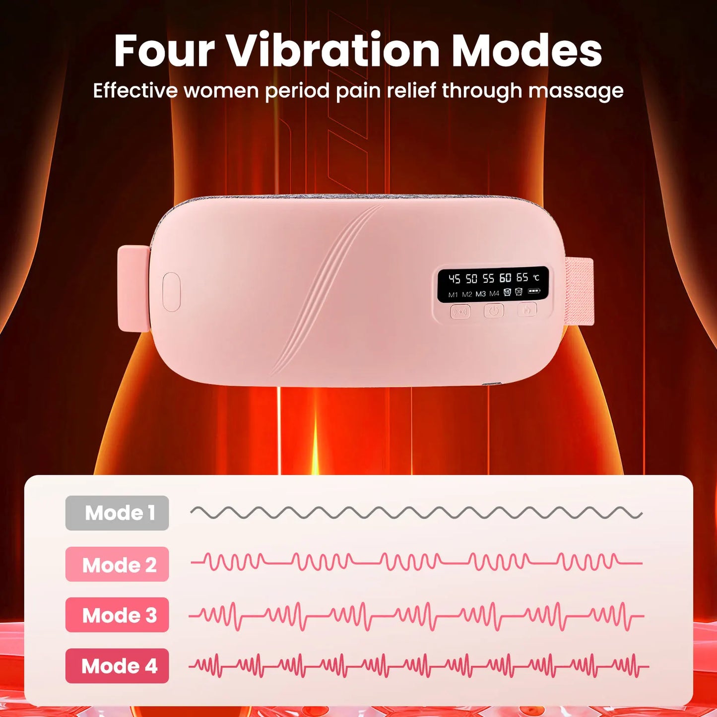 Lady Menstrual Heating Pad Warm Palace Belt Relieve Menstrual Pain Hot Compress Massager Uterus Cold Dysmenorrhea Relieving Belt