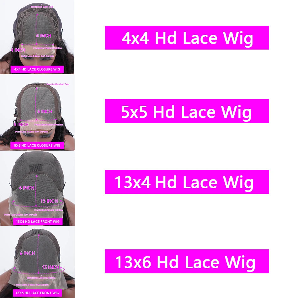Reddish Brown 13x4 13x6 Lace Front Wigs Human Hair Pre Plucked 200% Density Body Wave Colored Human Hair Lace Frontal Human Wig