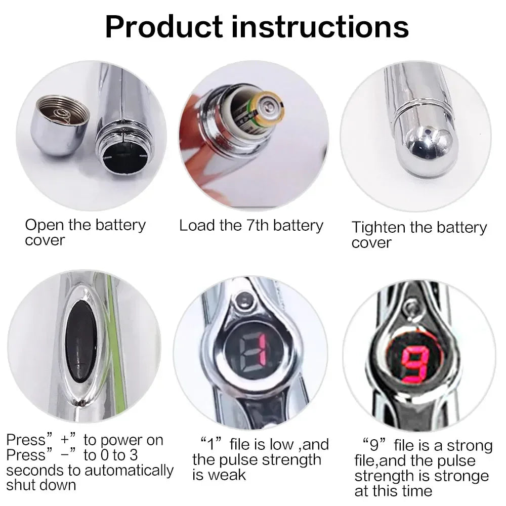 3/5-in-1 Massage Acupuncture Pen Electronic Acupuncture Point Pen Laser Meridian Energy Pulse Massage Pen MultiFunction Massager
