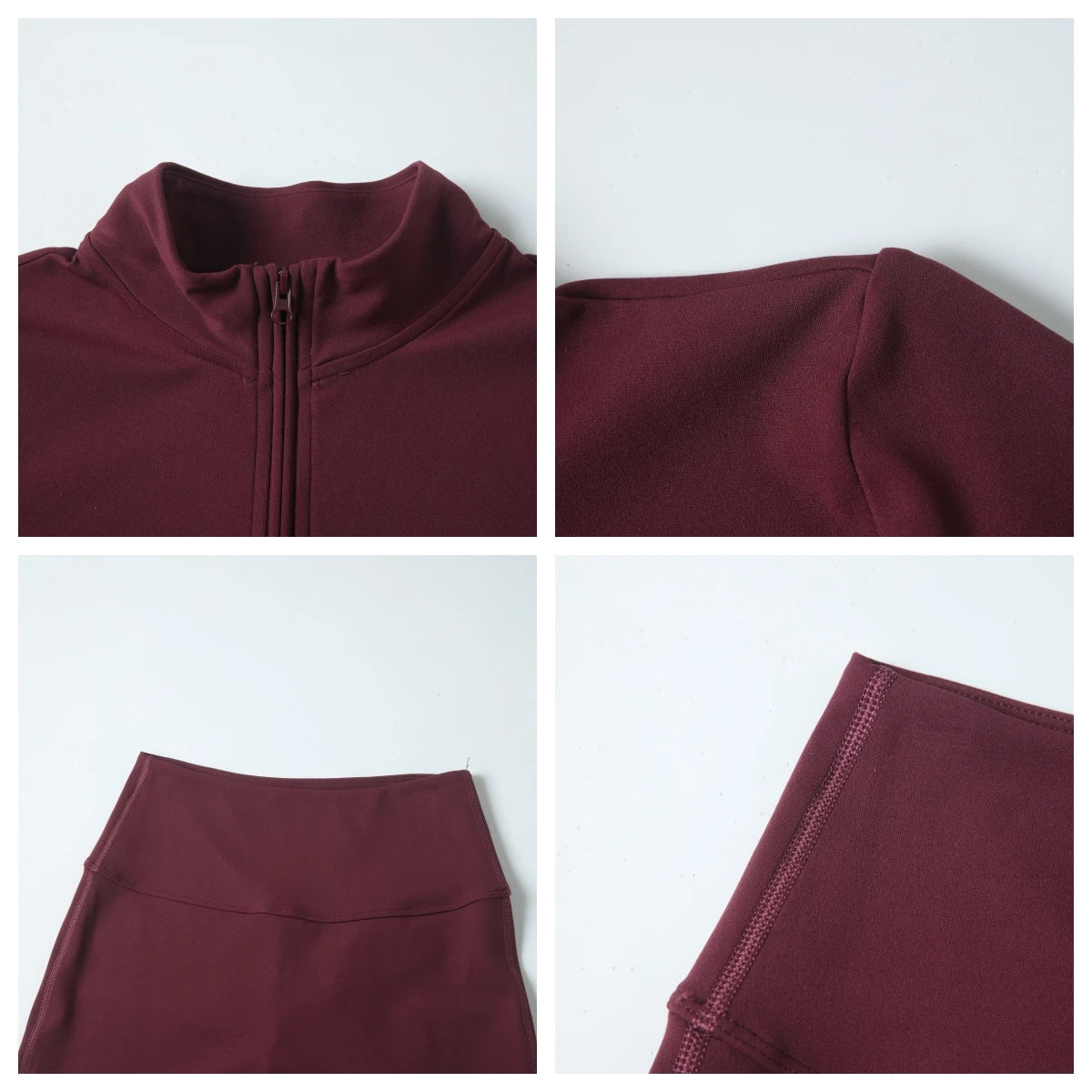 Hearuisavy Half Zipper Yoga Suit Outdoor Workout Clothing Casual Gym Set Women Flared Pants 2Pcs Sports Long Sleeves Shirt Suit