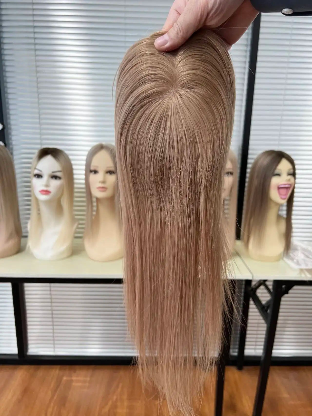 Premium 3x5inch Silk Base Human Hair Toppers 14"-16" Hand-Crocheted 130% Density Breathable Ombre T3-60 100% Realistic Knot-Free