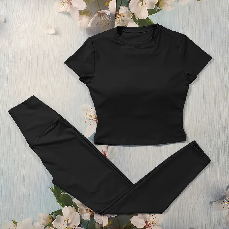 Nude Feel Fitness Suit Sports Set Women's Tracksuit Sexy Yoga Outfits Gym Sportswear Legging And Underwear Workout Clothes Woman