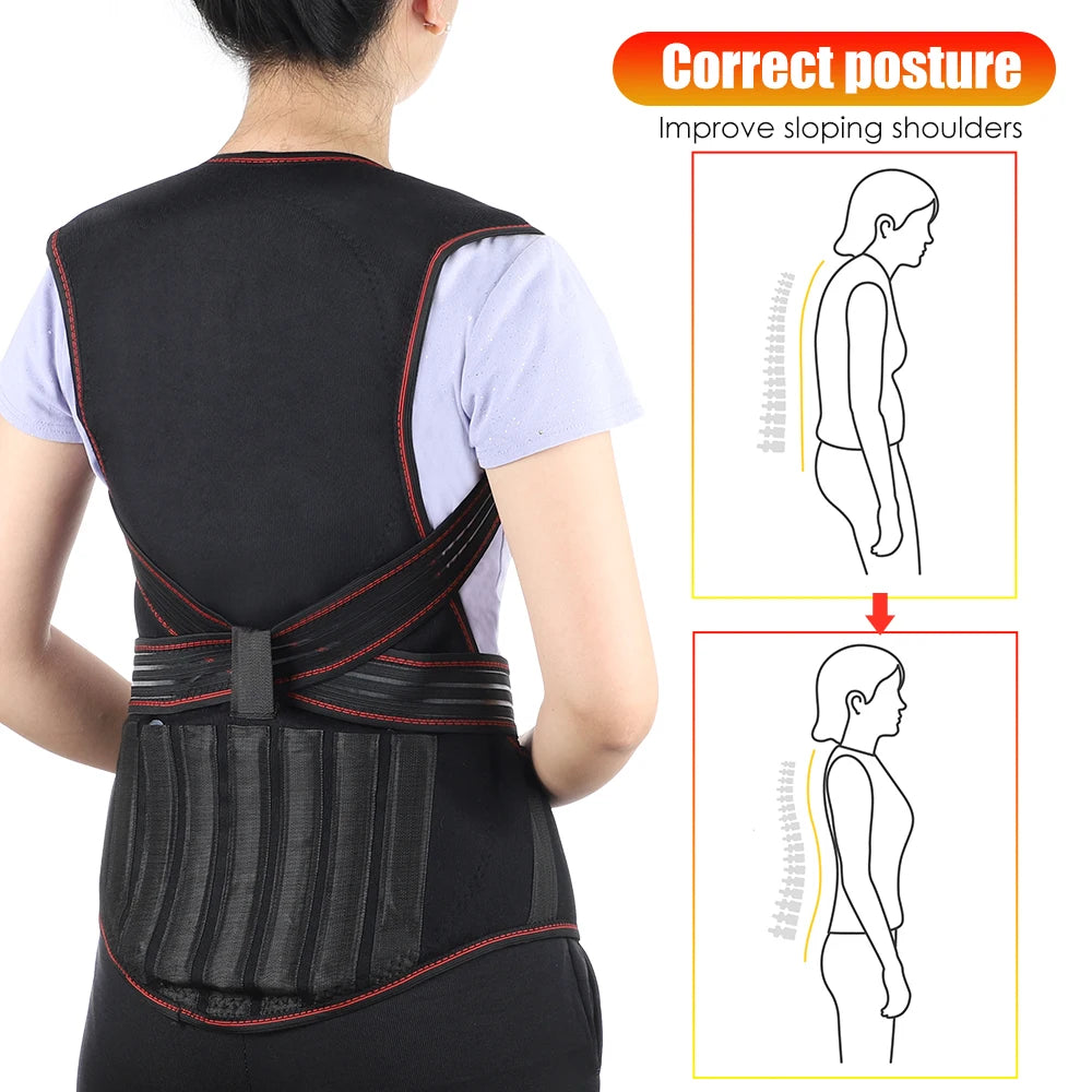 Tourmaline Magnet Heated Vest Magnetic Self-Heating Thermal Clothing Waist Brace Lumbar Pad Corset Postrue Corrector Relief Pain