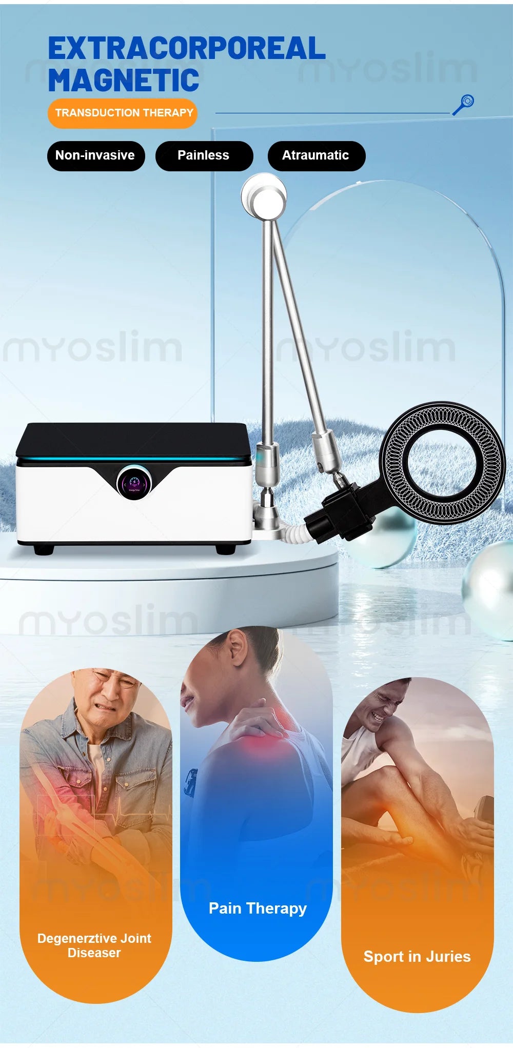 Pain Relief Magnetic Therapy Physio Magneto Physiotherapy Rehabilitation Extracorporeal Magnetic Transduction Therapy Machine