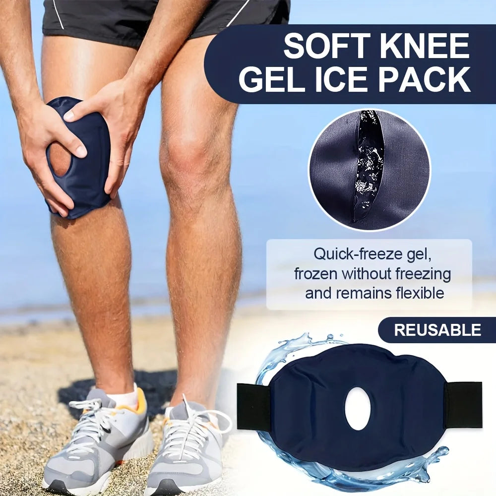Reusable Nylon Gel Knee Pack for Hot/Cold Therapy, Easing Discomfort and Aiding Foot Relaxation