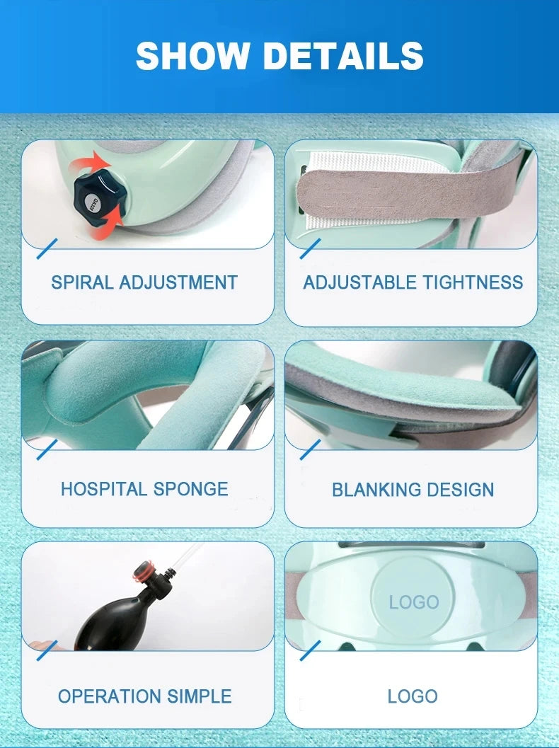 Air sac Adjustable Neck Stretcher Collar for Home Traction Spine Alignment Cervical Neck Traction Device