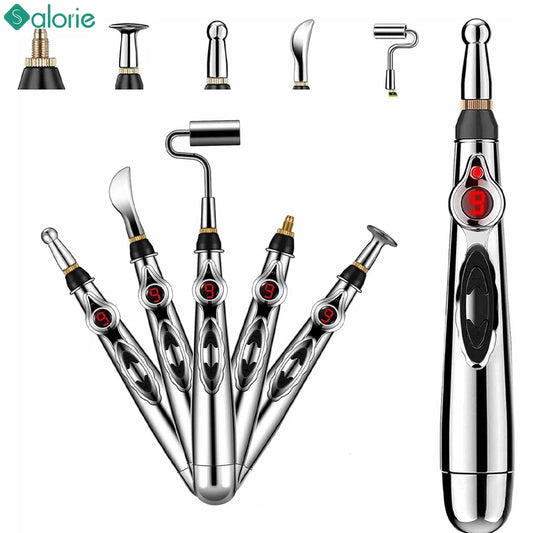 3/5-in-1 Massage Acupuncture Pen Electronic Acupuncture Point Pen Laser Meridian Energy Pulse Massage Pen MultiFunction Massager