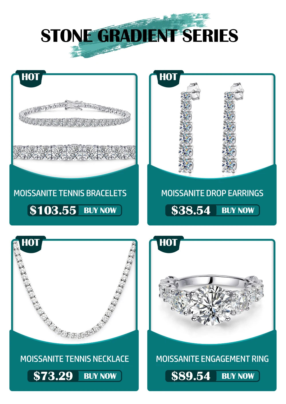 3-5mm Size Gradient Full Moissanite Diamond Tennis Necklace with Certificate 100% S925 Silver Choker Riviera Necklace for Women