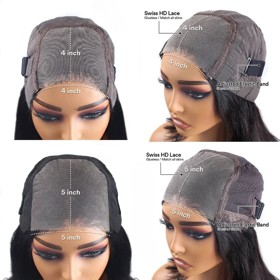 Body Wave Glueless Wig Human Hair Ready To Wear Pre Plucked Pre Cut 4x4 5x5 Hd Lace Closure Wig 30inch Body Wave Human Hair Wigs
