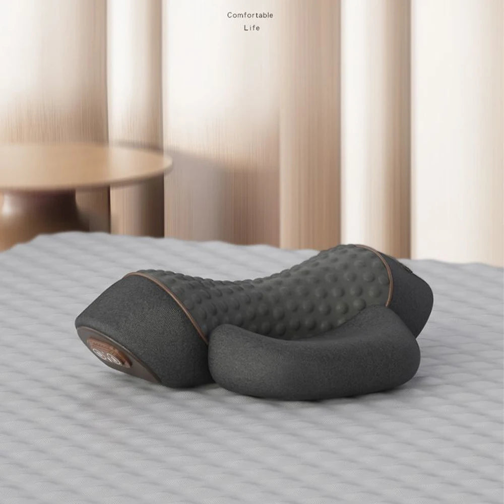 3 In 1 Neck Massager Pillow Electric Cervical Pillow Lifting Traction Relax Hot Compress Vibration Massage Neck Pain Relief