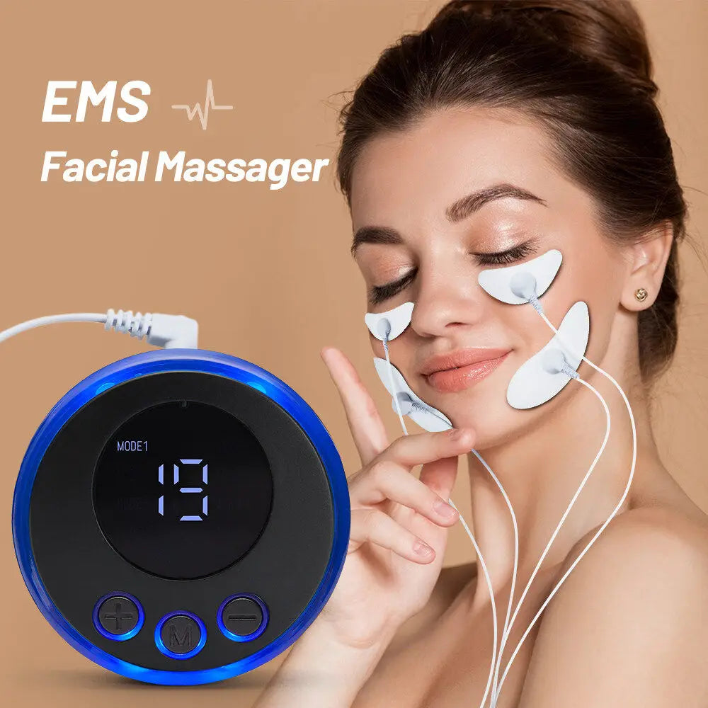 Neck Massager Mini Portable EMS Electric Cervical Massage Patch Pulse Body Muscle Stimulator Pads Relieve Fatigue Relax Tool